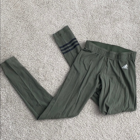 adidas Pants - ADIDAS GREEN LEGGINGS